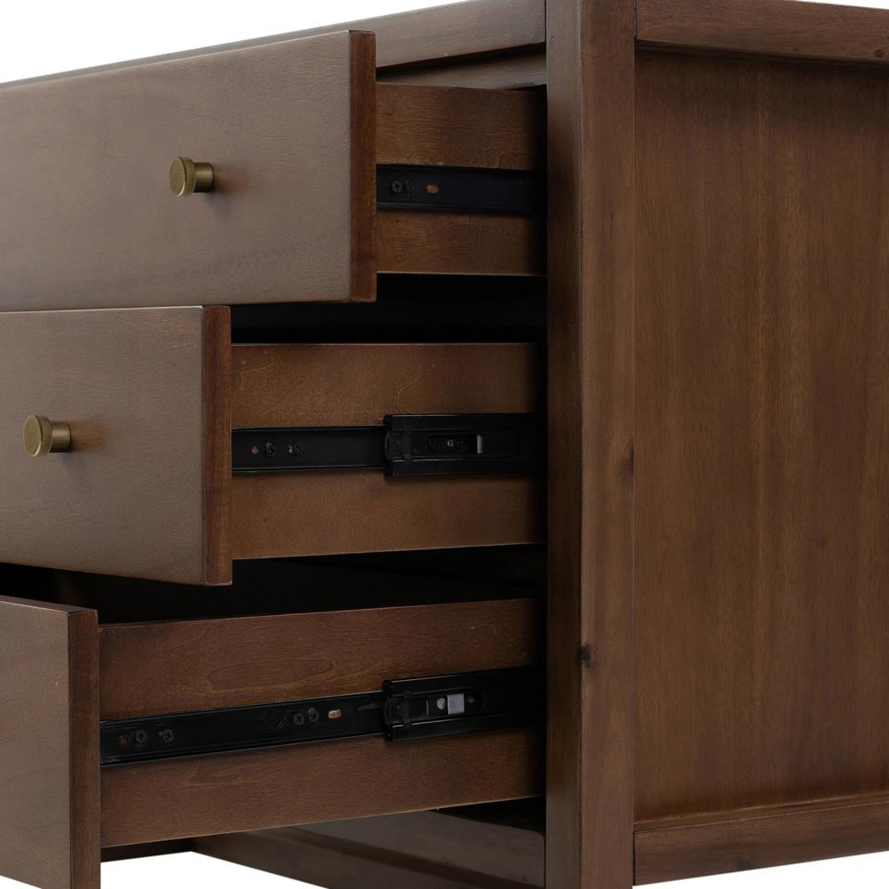 Timmy Rustic Lodge Brown Acacia Wood Nightstand|