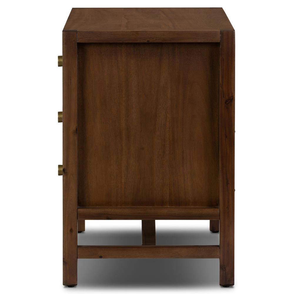 Timmy Rustic Lodge Brown Acacia Wood Nightstand|