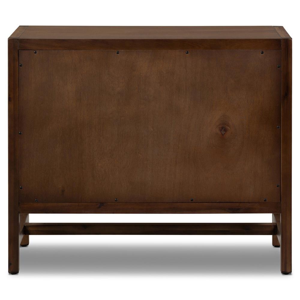 Timmy Rustic Lodge Brown Acacia Wood Nightstand|