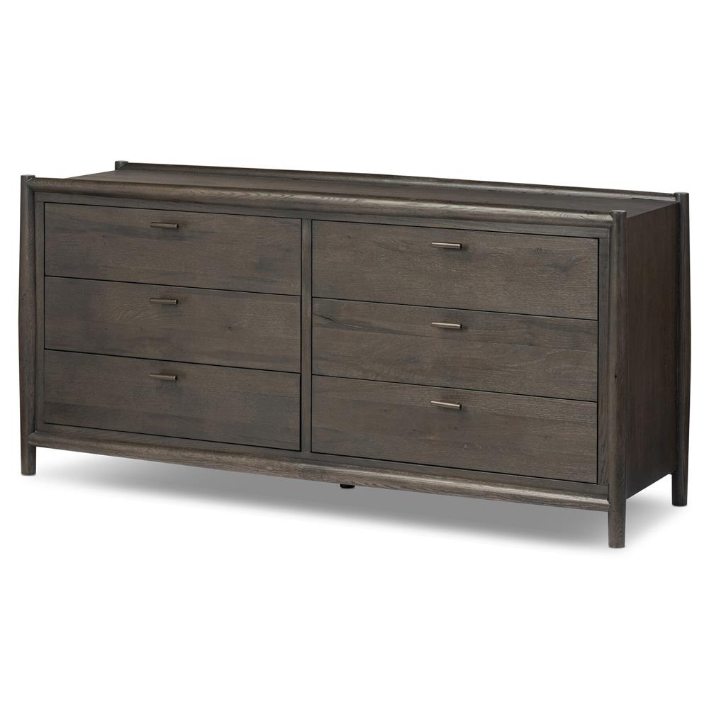 Genesis Rustic Lodge Smoked Black Oak Double Dresser|