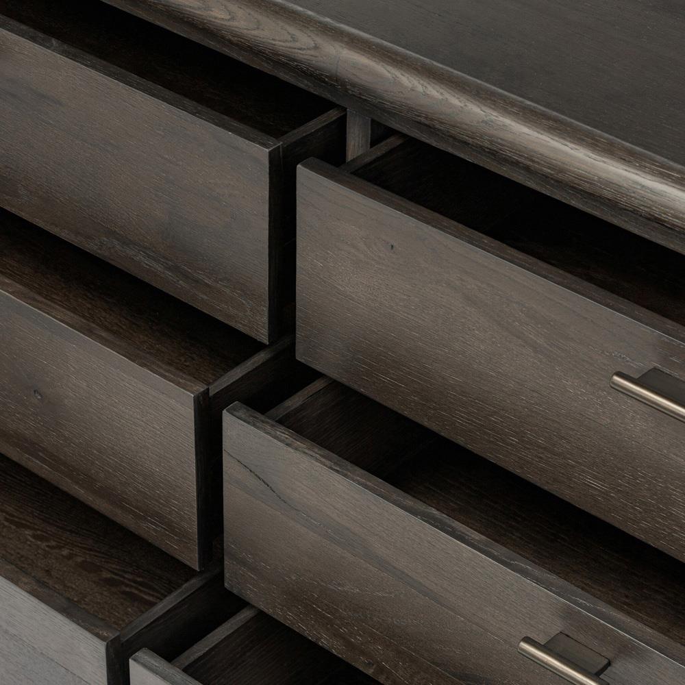 Genesis Rustic Lodge Smoked Black Oak Double Dresser|