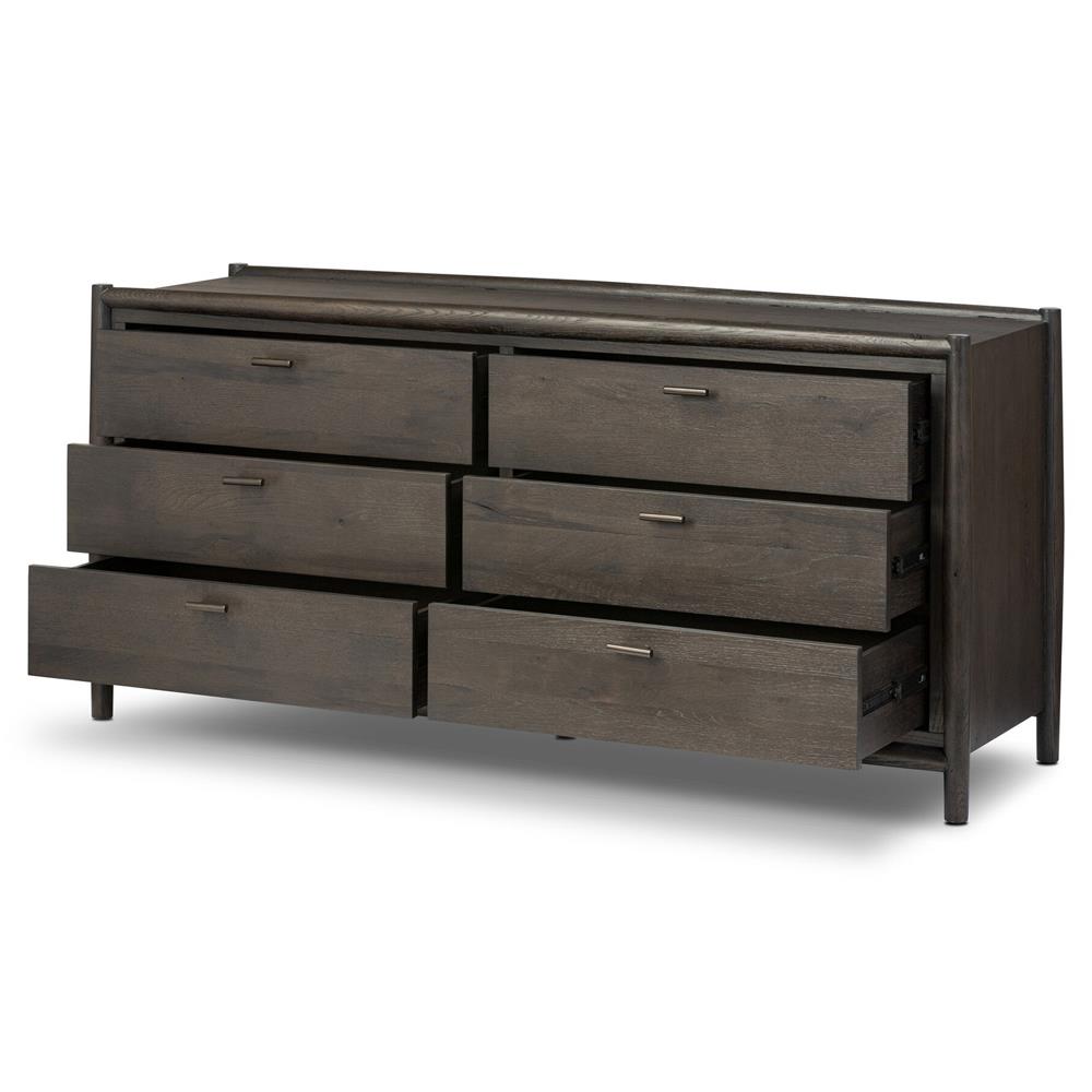 Genesis Rustic Lodge Smoked Black Oak Double Dresser|