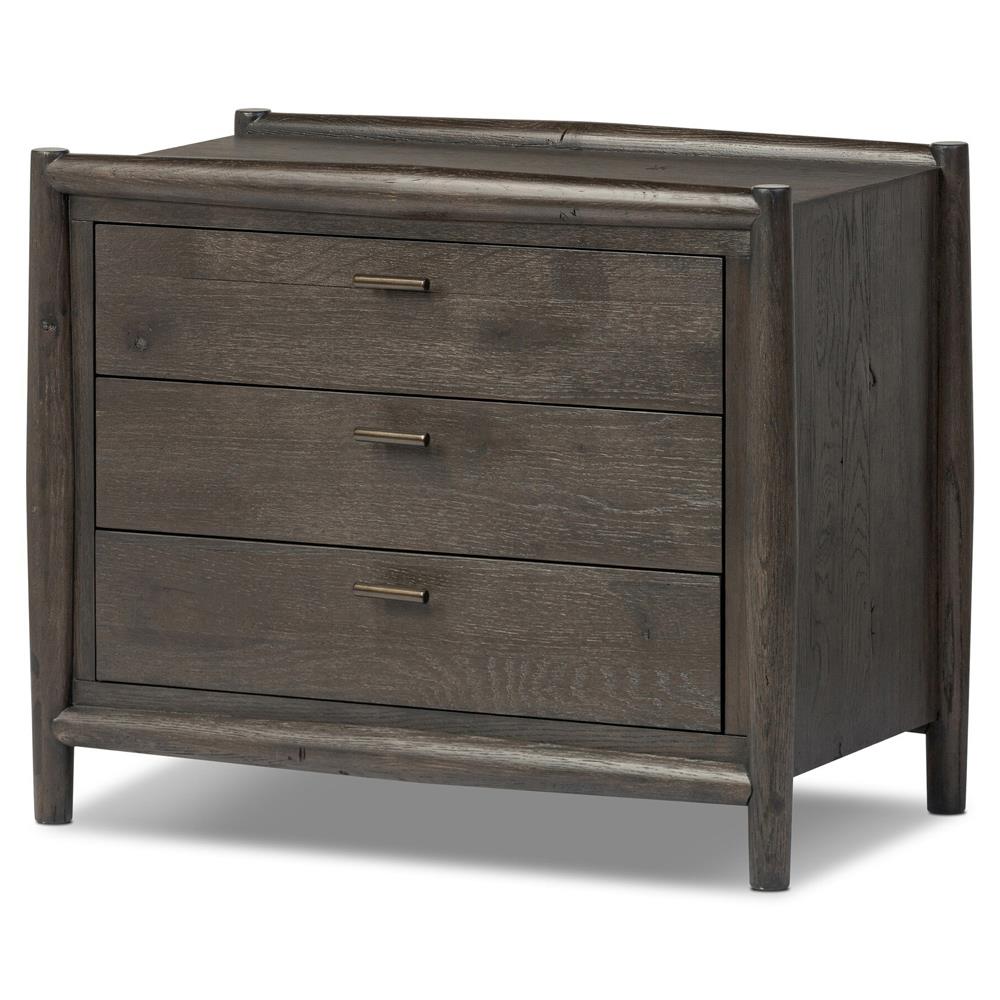 Genesis Rustic Lodge Smoked Black Oak Nightstand|