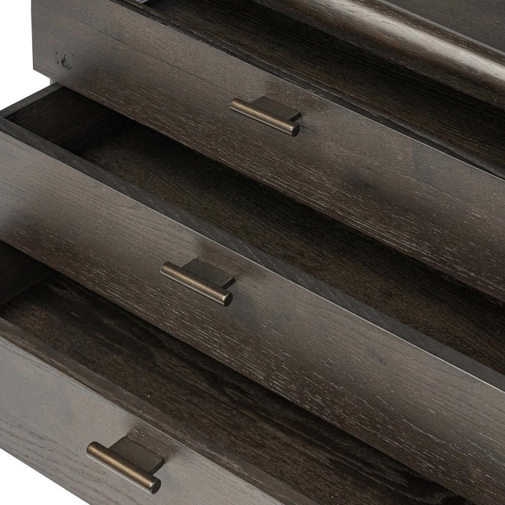 Genesis Rustic Lodge Smoked Black Oak Nightstand|