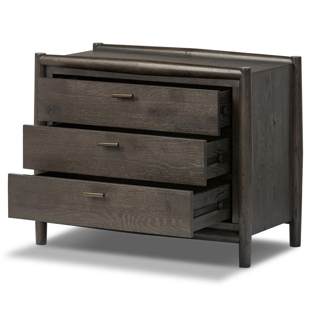 Genesis Rustic Lodge Smoked Black Oak Nightstand|