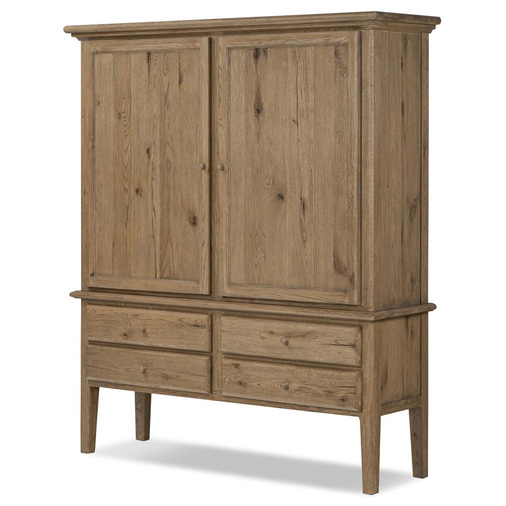Whitney Rustic Lodge Brown Oak Cabinet|