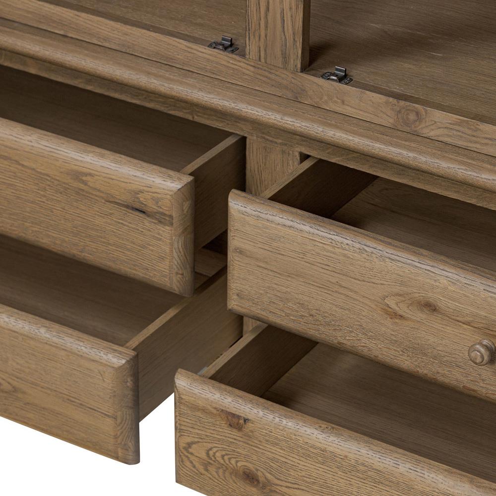 Whitney Rustic Lodge Brown Oak Cabinet|