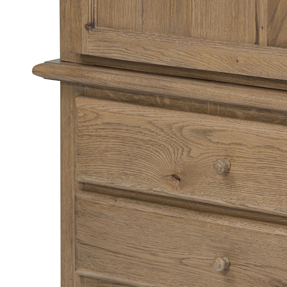 Whitney Rustic Lodge Brown Oak Cabinet|