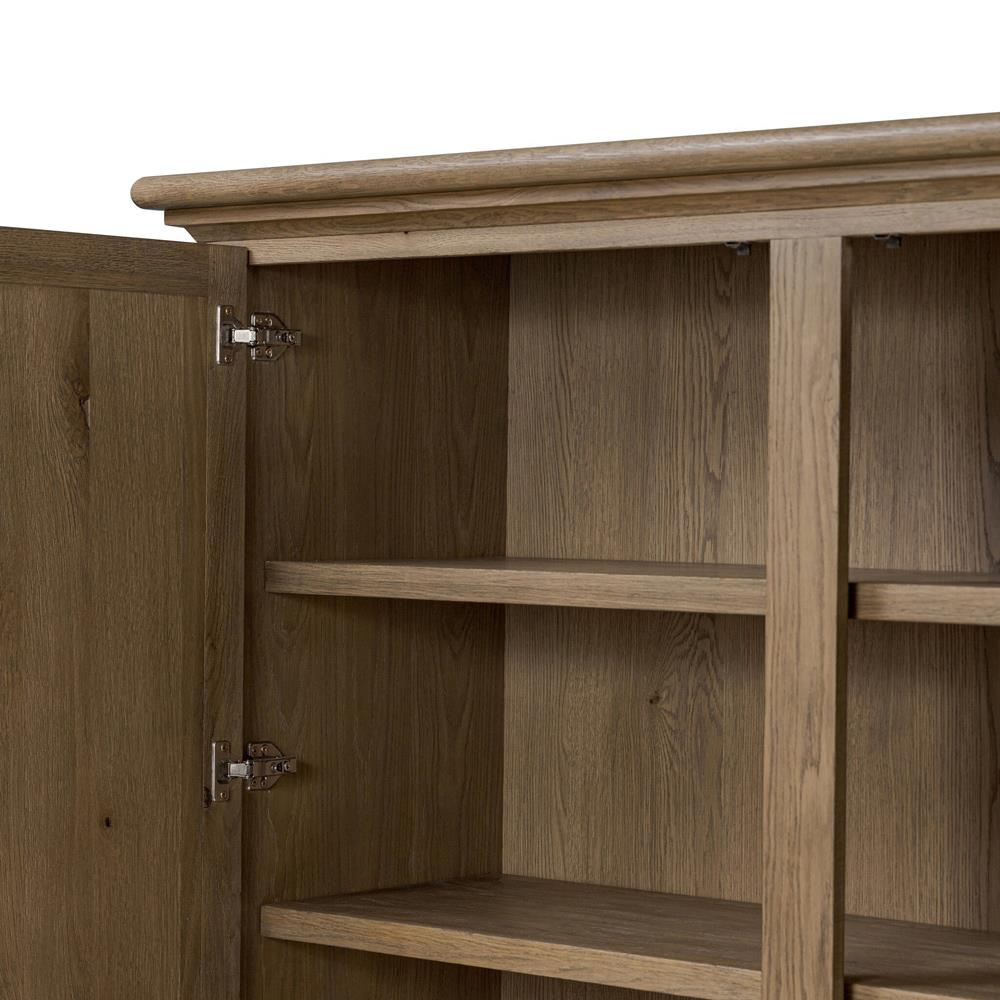 Whitney Rustic Lodge Brown Oak Cabinet|