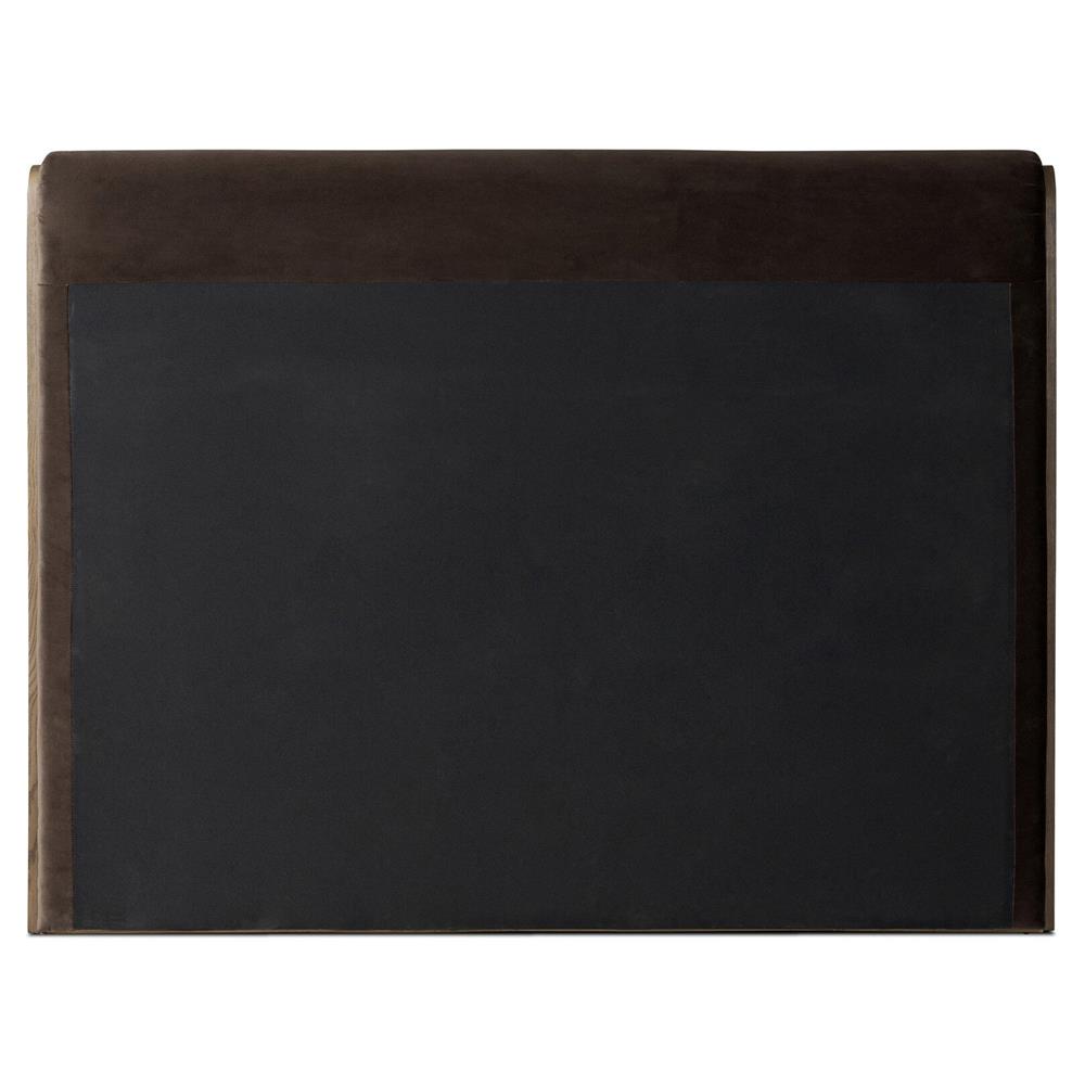 Ruby Modern Classic Brown Velvet Bed - Queen|