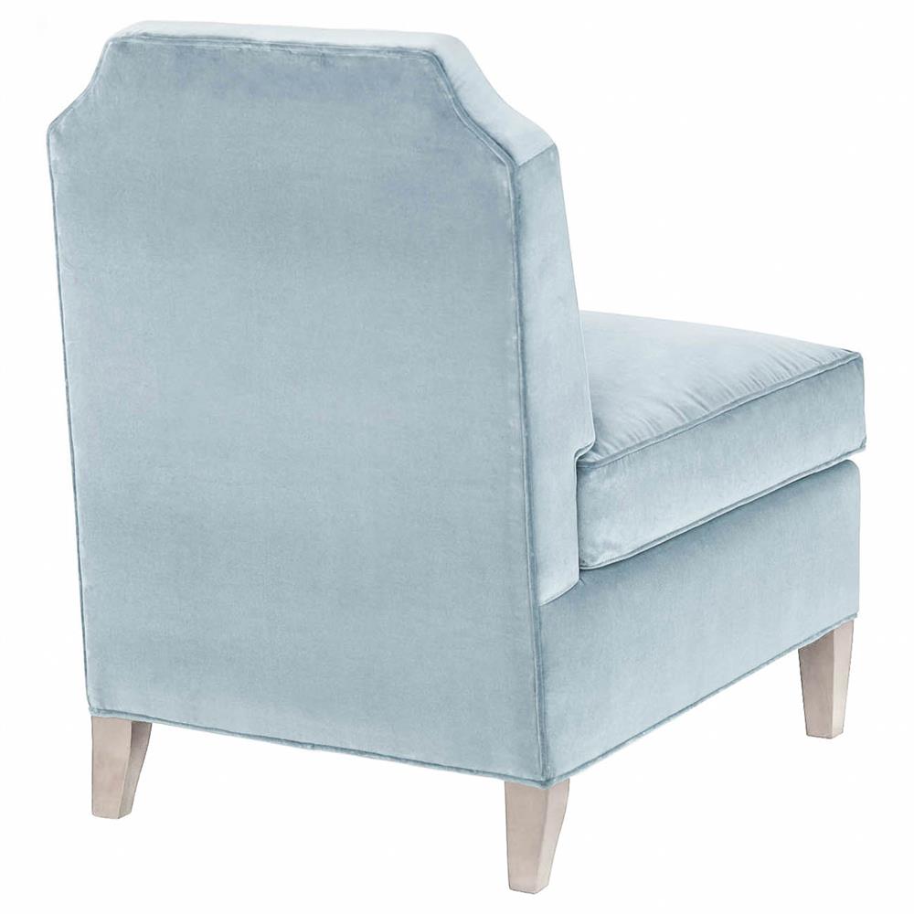 Blue Coastal Slipper Chair Highland House Luc French Country Light