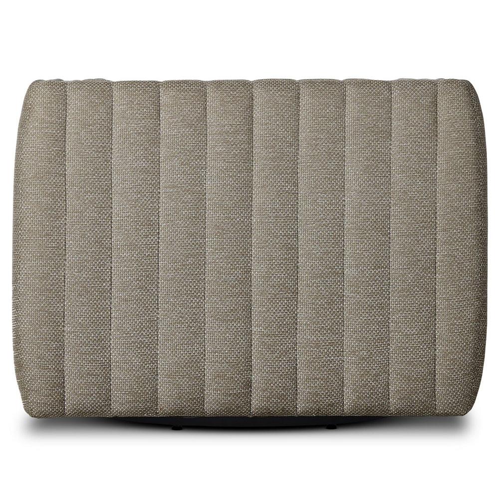 Leo Modern Classic Grey Tufted Outdoor Swivel Chair|