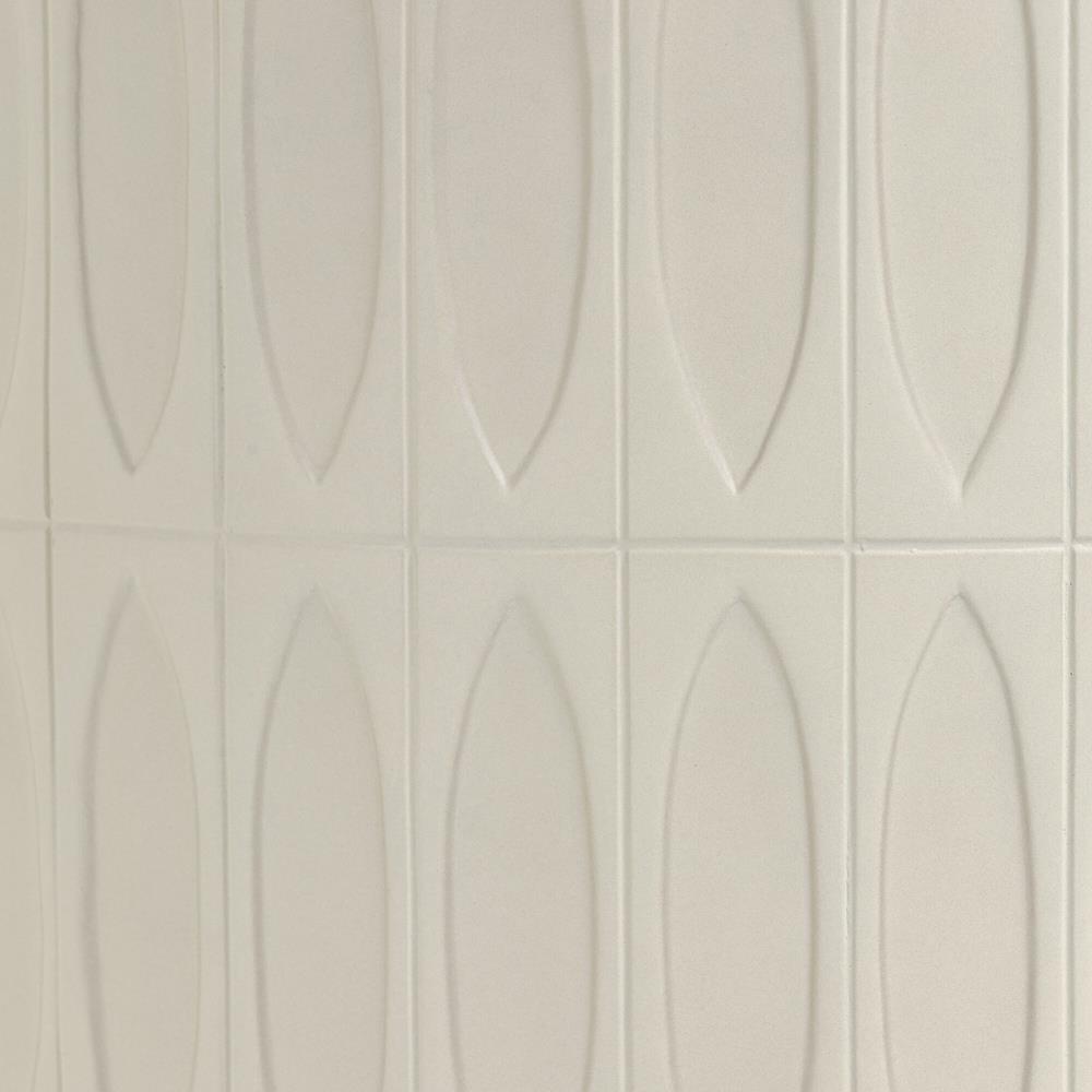 Jeremy Modern Classic White Concrete Round Outdoor Drum End Table|