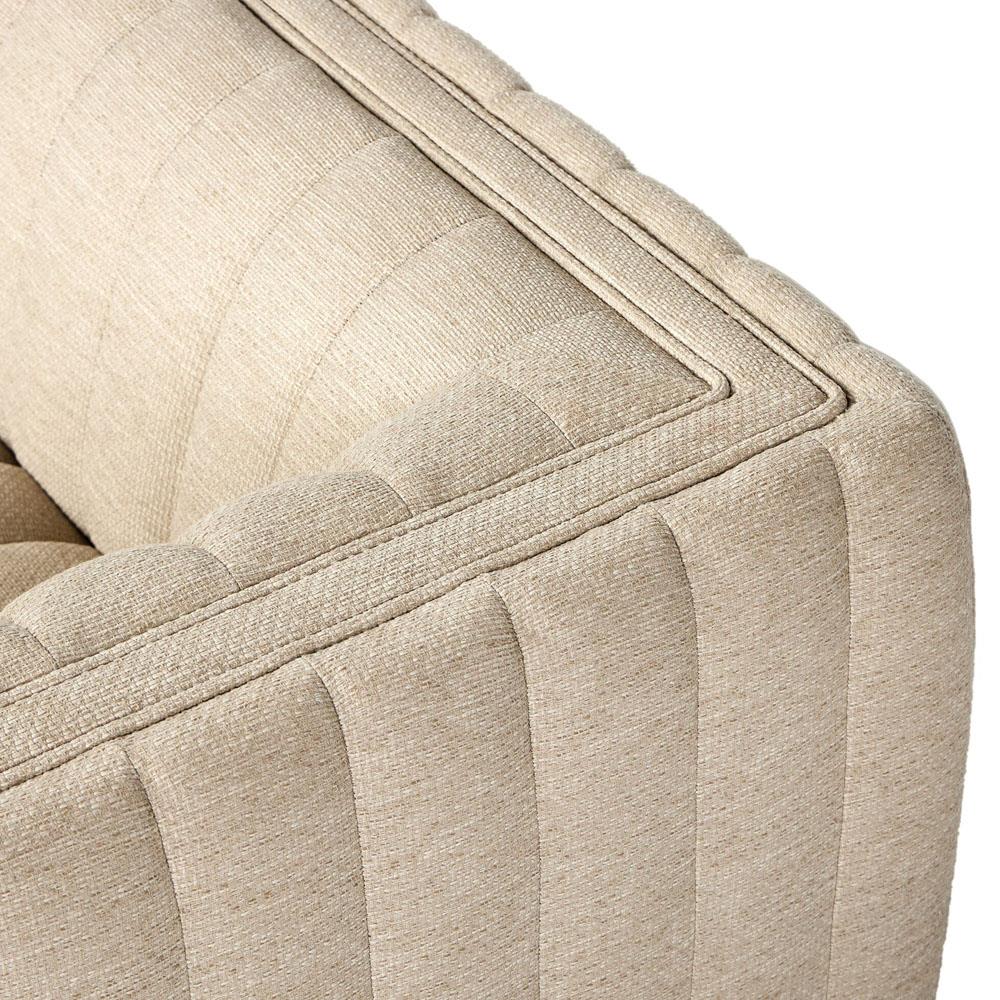 Leo Modern Classic Cream Tufted Outdoor Sofa - 97"|