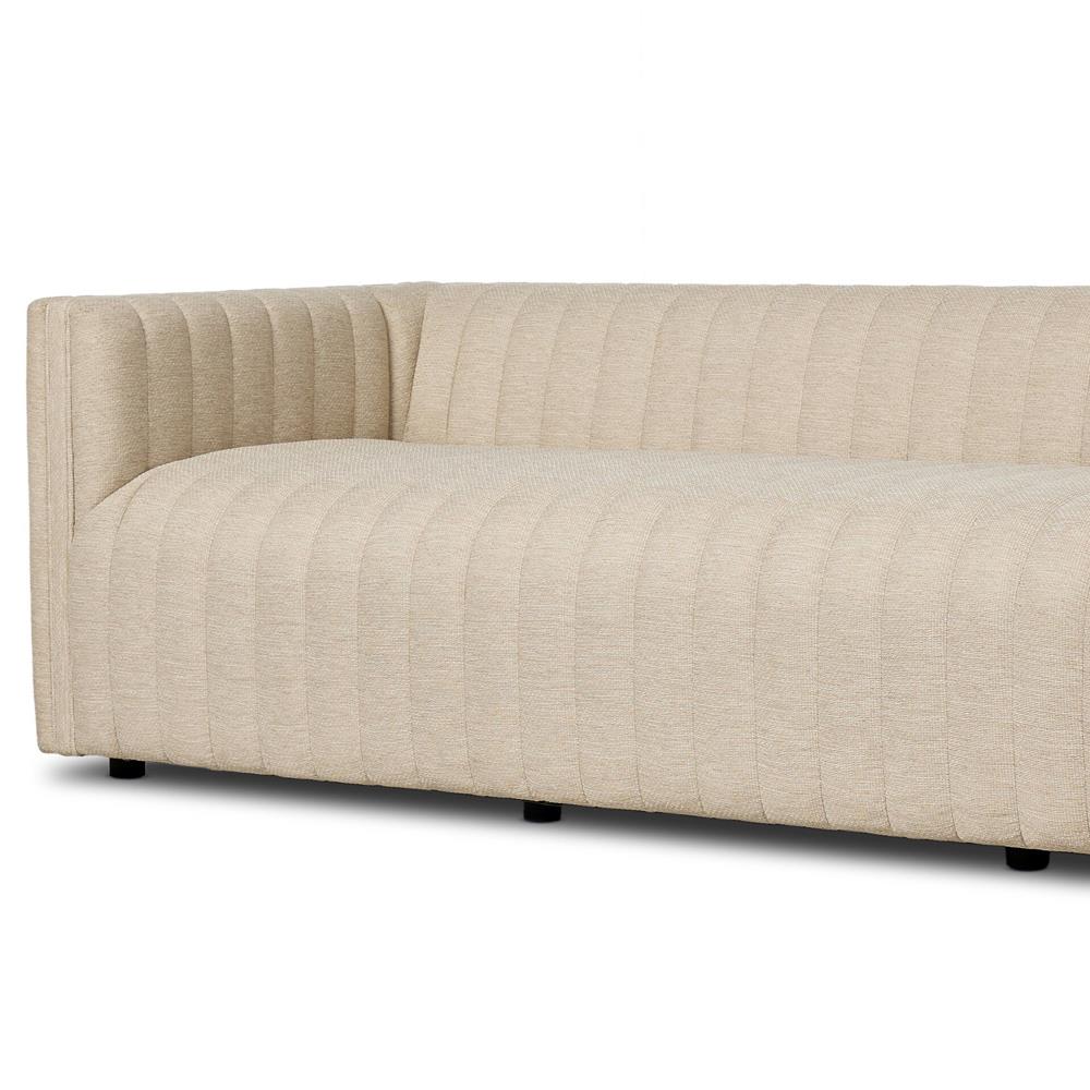 Leo Modern Classic Cream Tufted Outdoor Sofa - 97"|