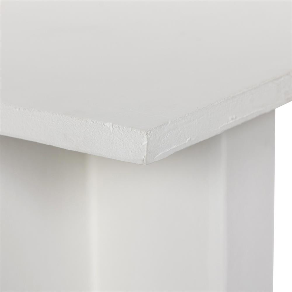 Hanne Mid Century Modern White Aluminum Square Outdoor End Table|