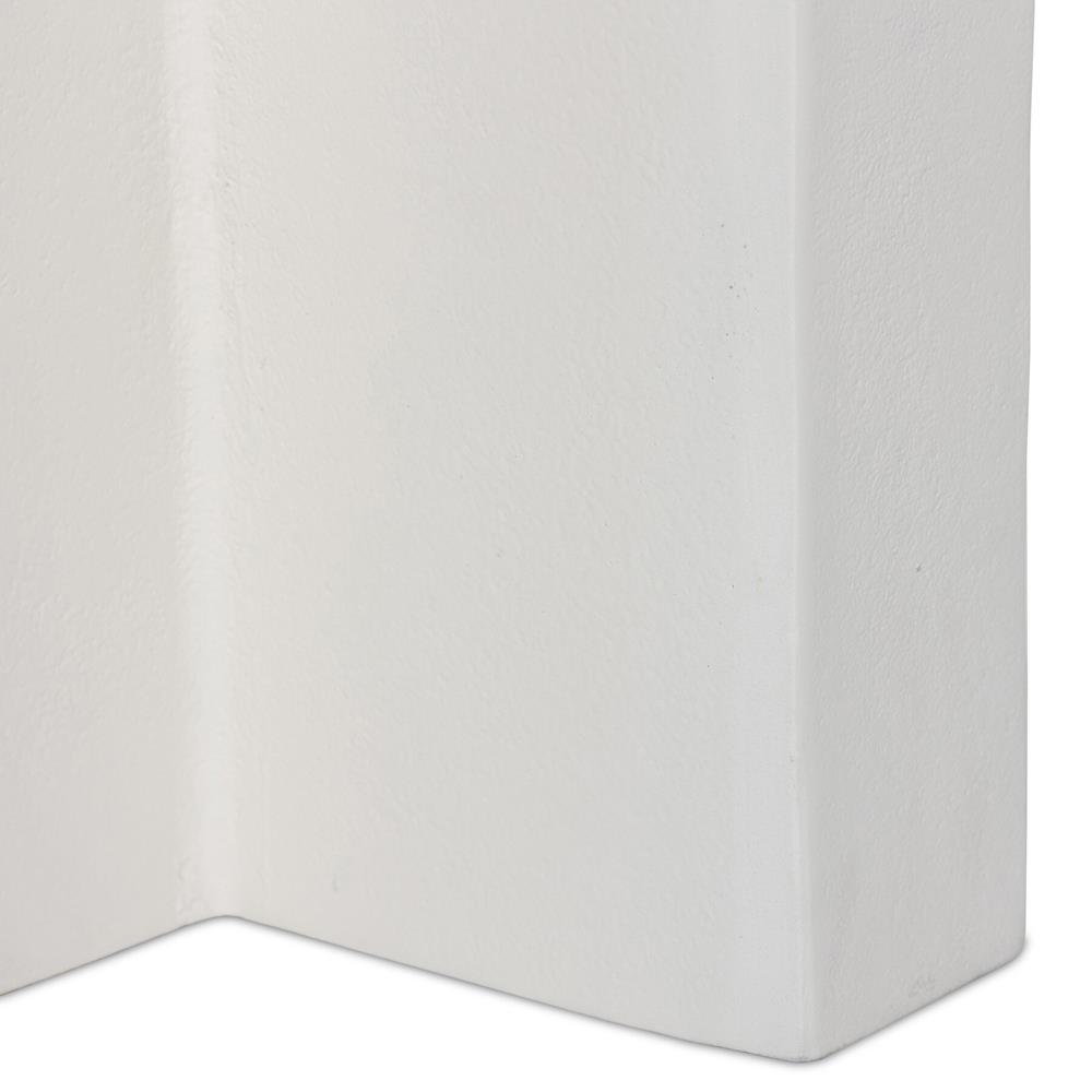 Hanne Mid Century Modern White Aluminum Square Outdoor End Table|