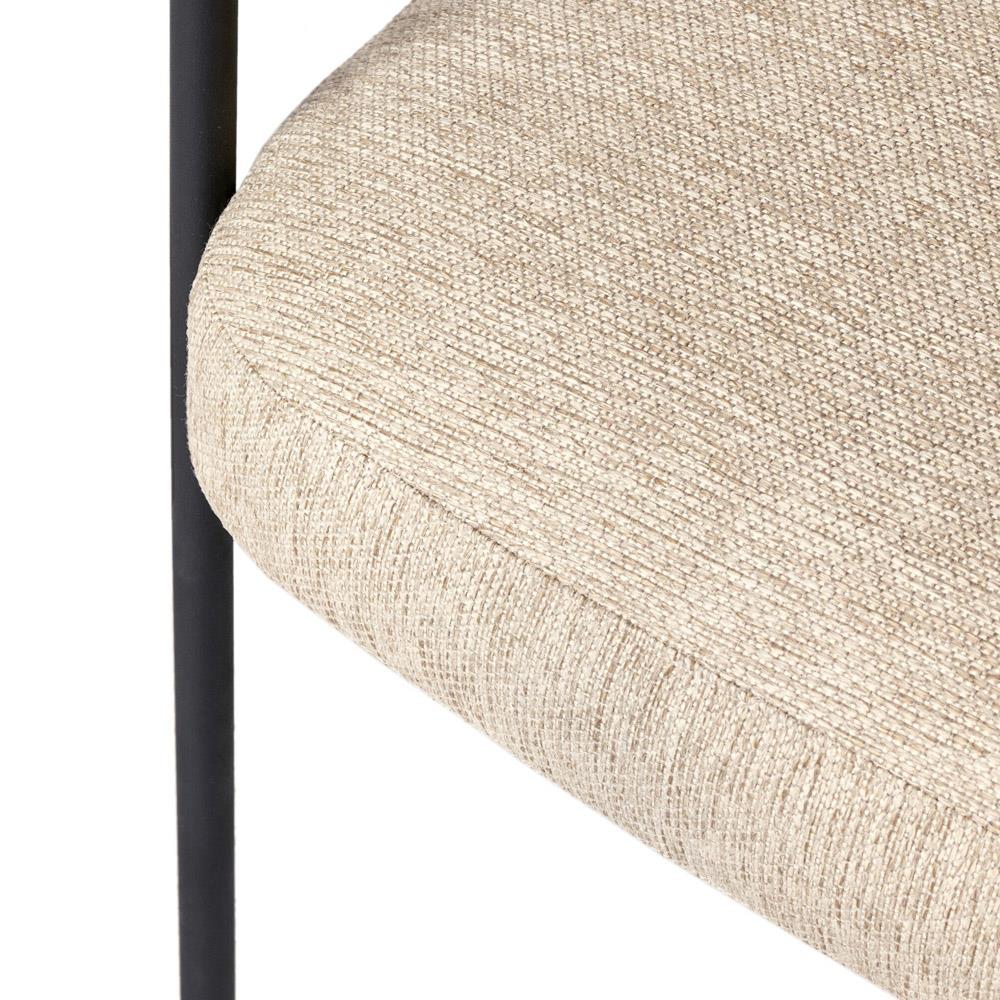 Penelope Modern Classic Beige Woven Outdoor Dining Arm Chair|