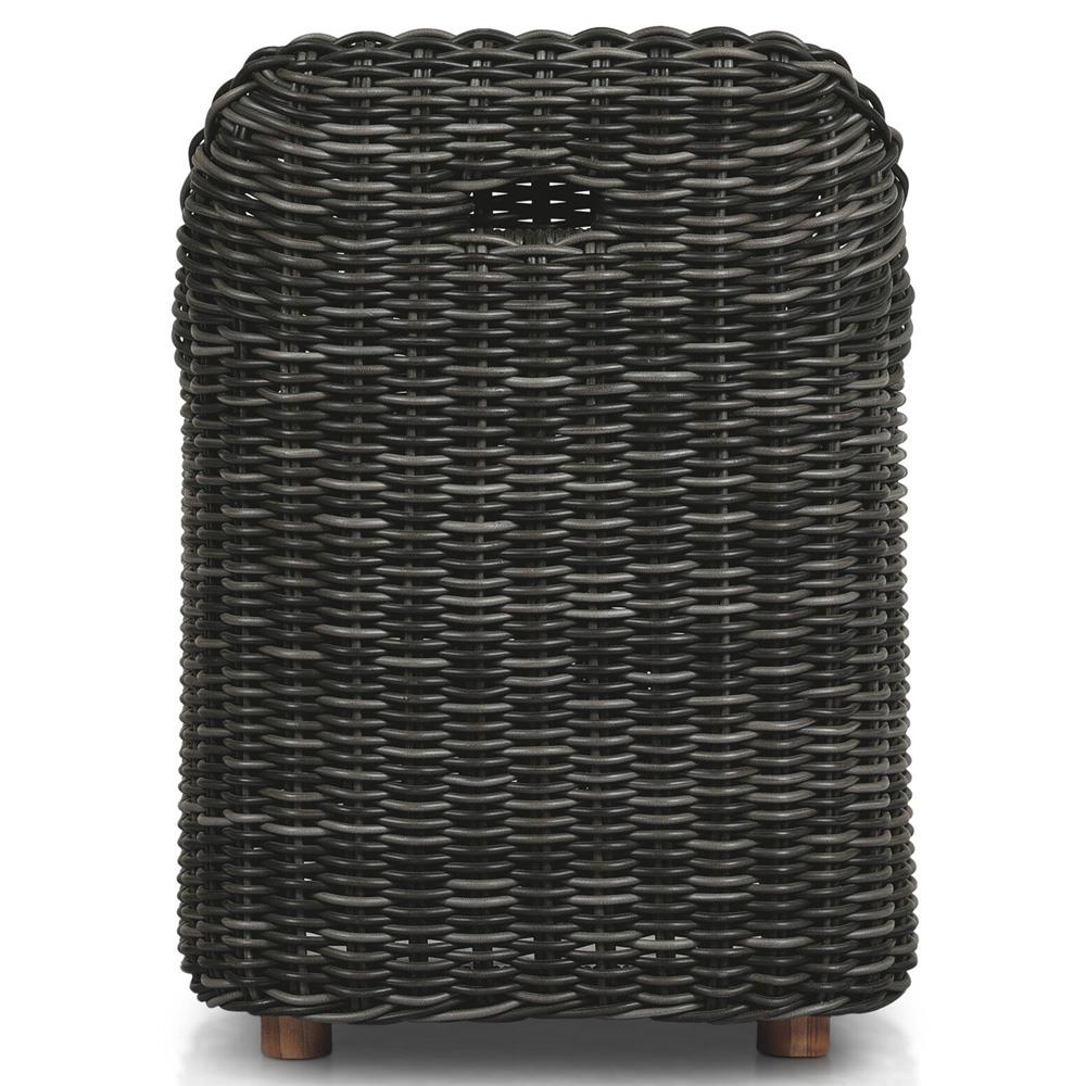 Celina Coastal Cream Upholstered Charcoal Teak Outdoor Dining Arm Chair|