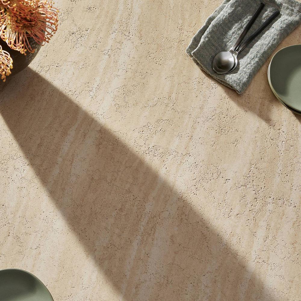 Emilia Modern Classic Beige Concrete Round Outdoor Dining Table - 48"|