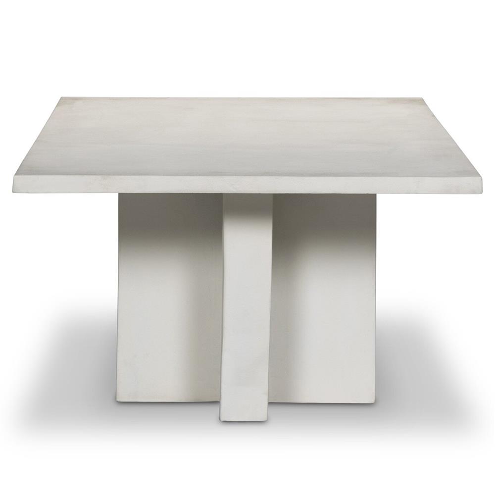Hanne Modern Classic White Aluminum Rectangular Outdoor Coffee Table|