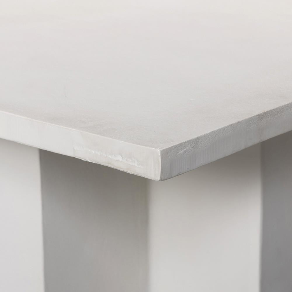 Hanne Modern Classic White Aluminum Rectangular Outdoor Coffee Table|