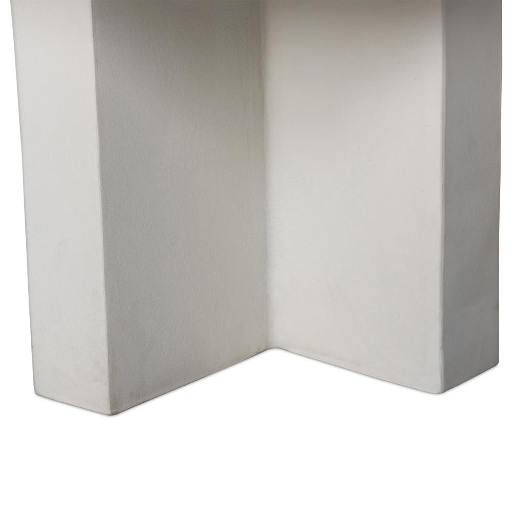 Hanne Modern Classic White Aluminum Rectangular Outdoor Coffee Table|