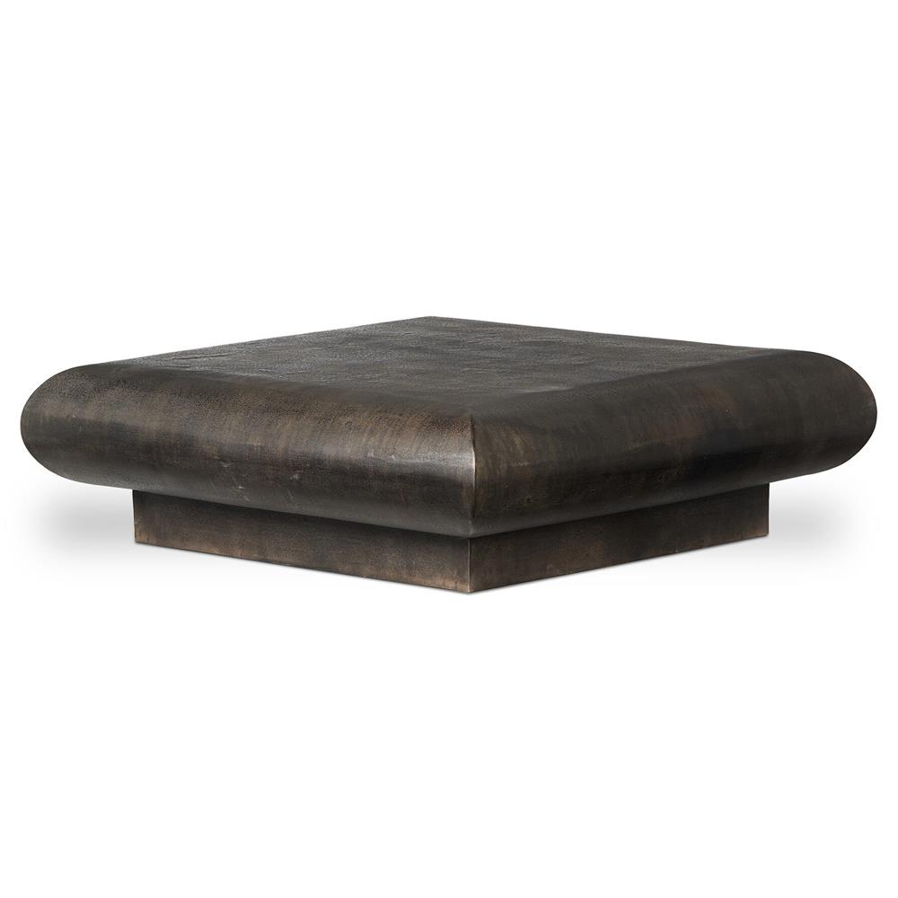 Jescha Modern Distressed Bronze Aluminum Square Outdoor Coffee Table - 48"|