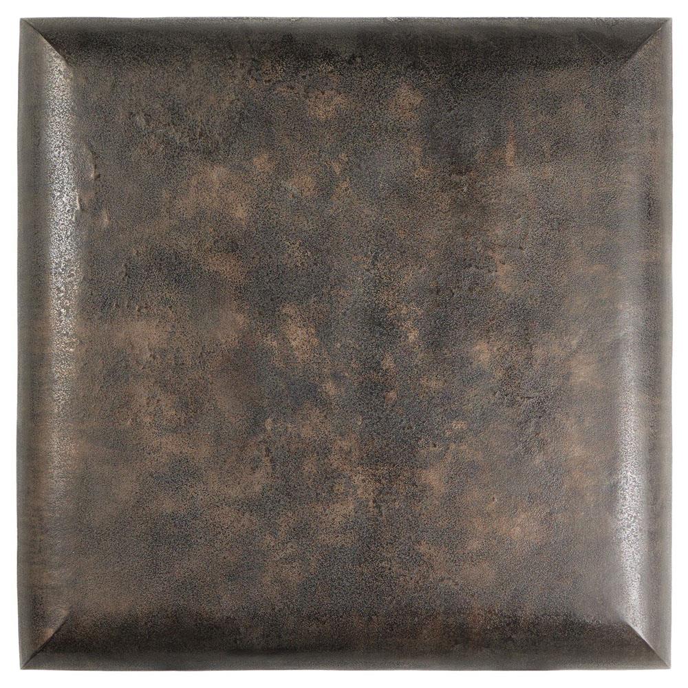 Jescha Modern Distressed Bronze Aluminum Square Outdoor Coffee Table - 48"|