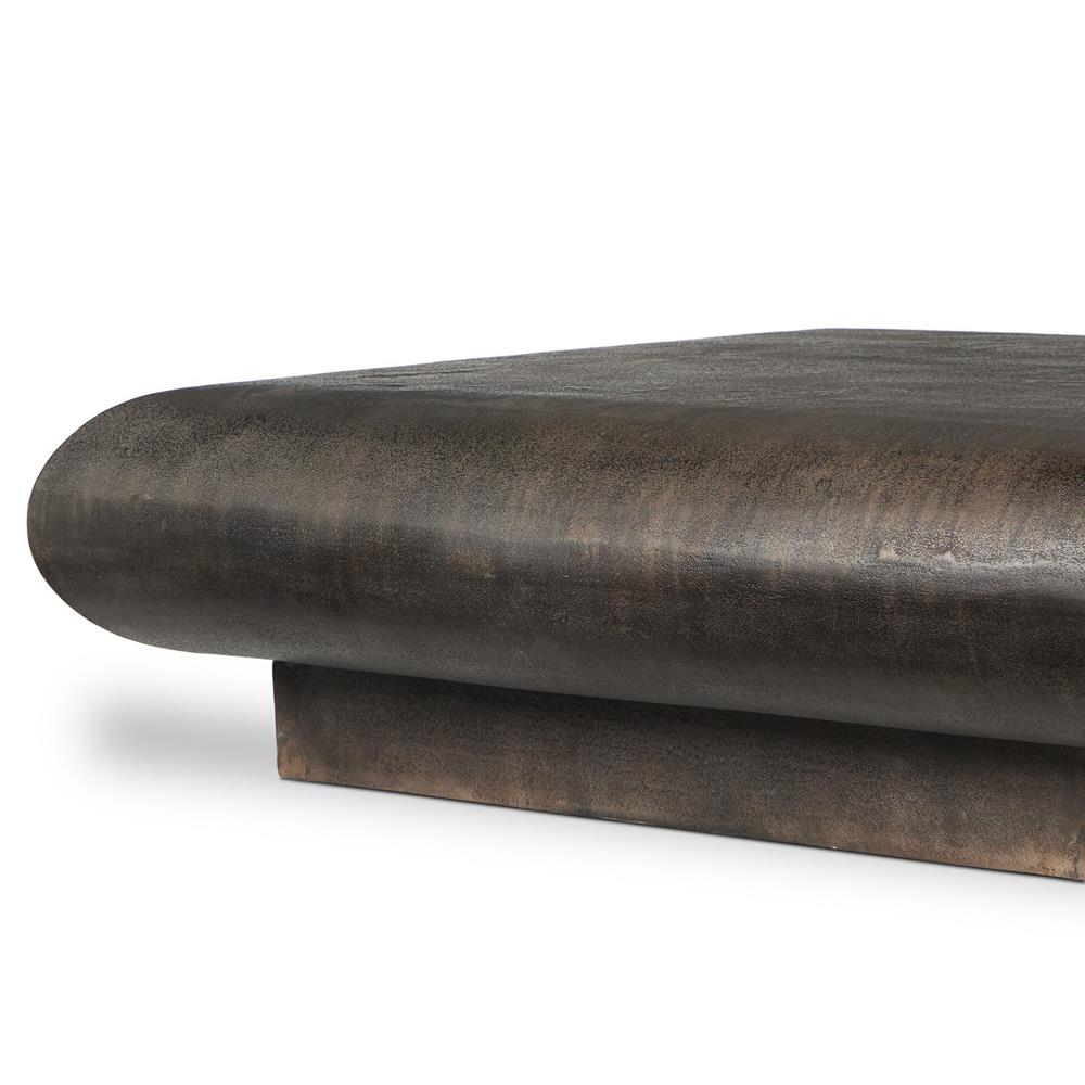 Jescha Modern Distressed Bronze Aluminum Square Outdoor Coffee Table - 48"|