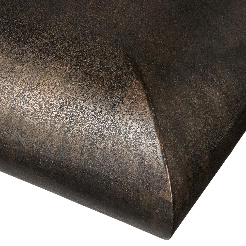 Jescha Modern Distressed Bronze Aluminum Square Outdoor Coffee Table - 48"|