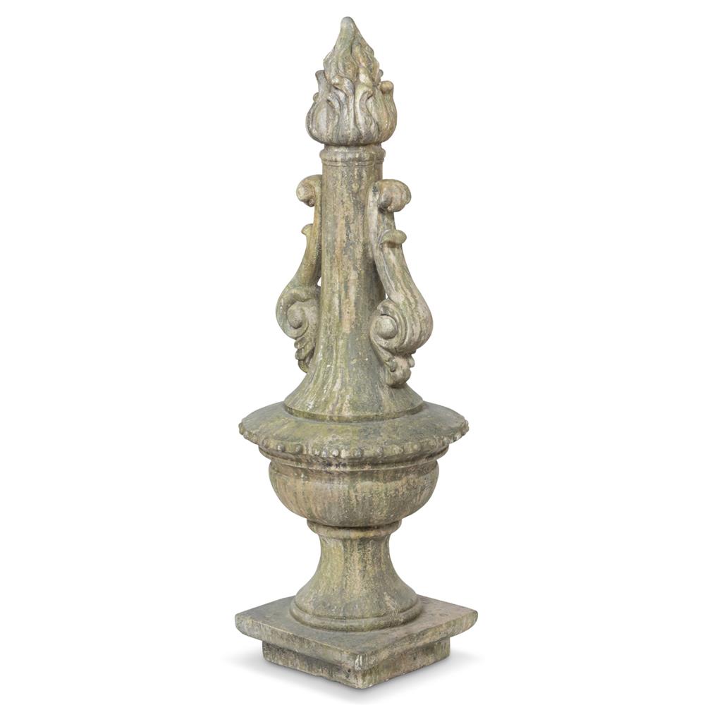 Clementine French Country Antique Garden Torch Statue|