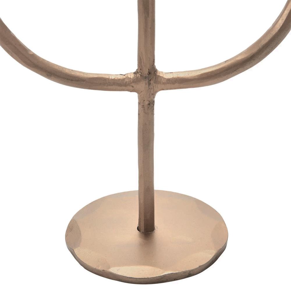 Marcello French Country Antique Brass Iron Candelabra|