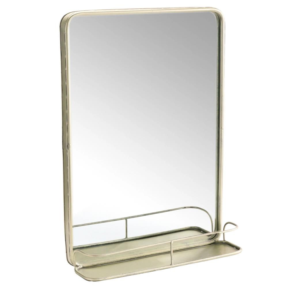 Beauden Modern Classic Antique Nickel Wall Mirror|