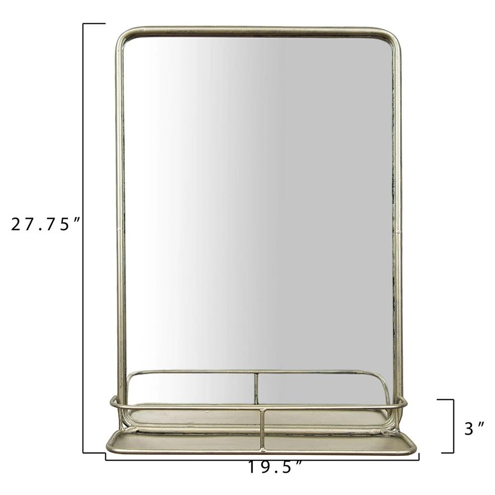 Beauden Modern Classic Antique Nickel Wall Mirror|