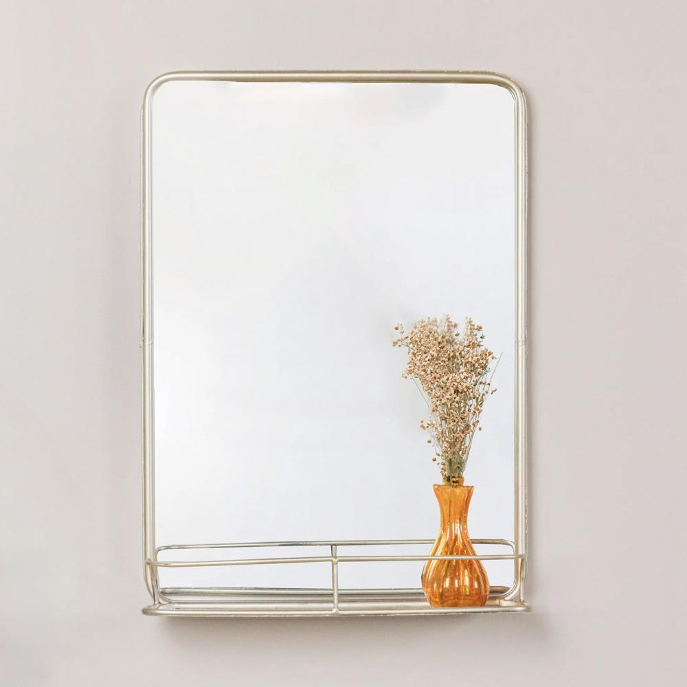 Beauden Modern Classic Antique Nickel Wall Mirror|