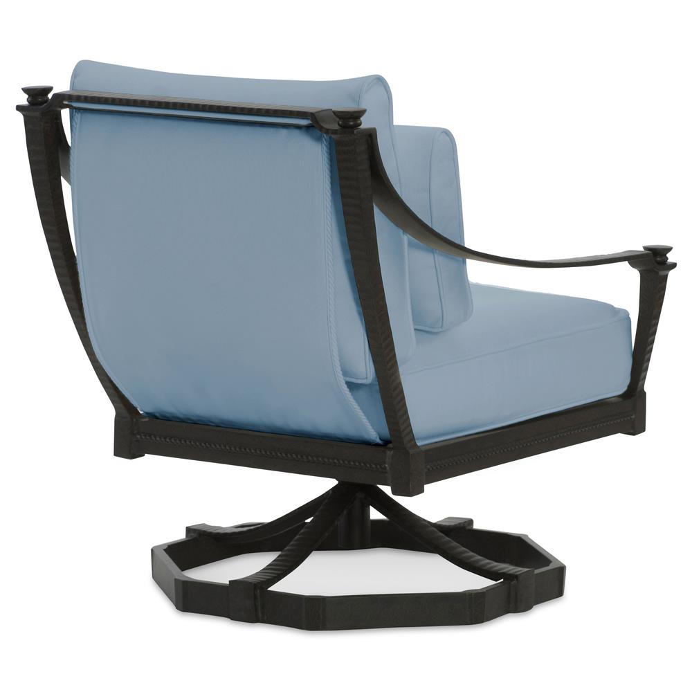 Century Andalusia French Blue Sunbrella Aluminum Outdoor Swivel