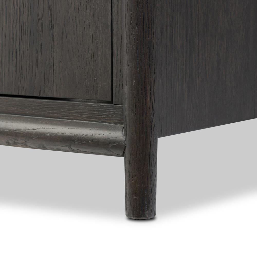 Genesis Rustic Lodge Black Oak Wood Sideboard|