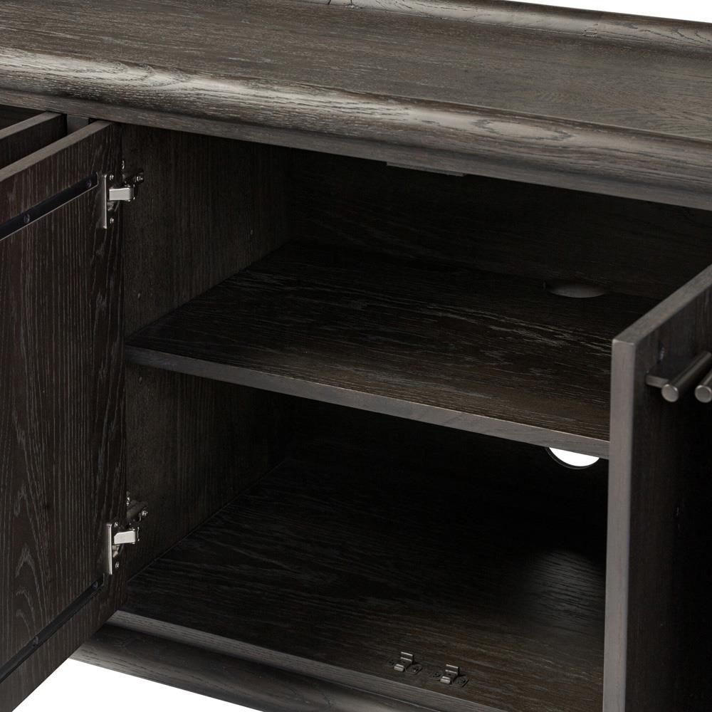 Genesis Rustic Lodge Black Oak Wood Sideboard|
