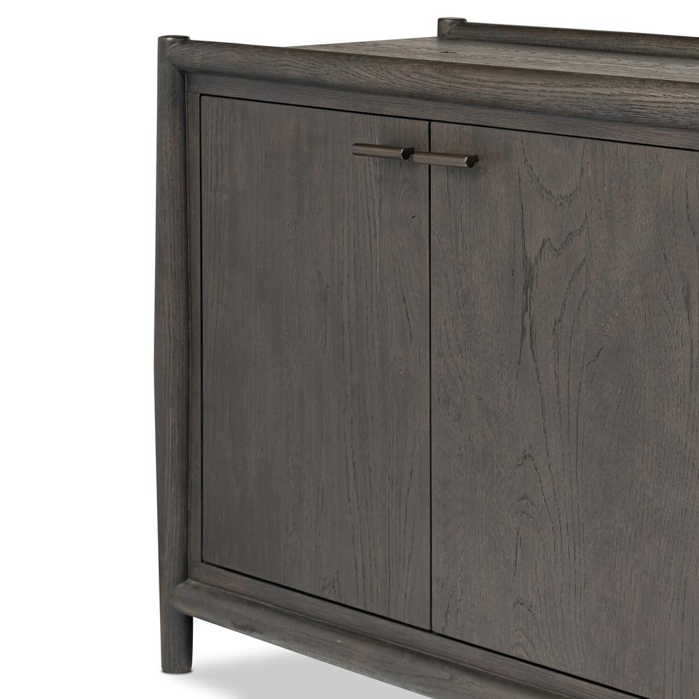 Genesis Rustic Lodge Black Oak Wood Sideboard|