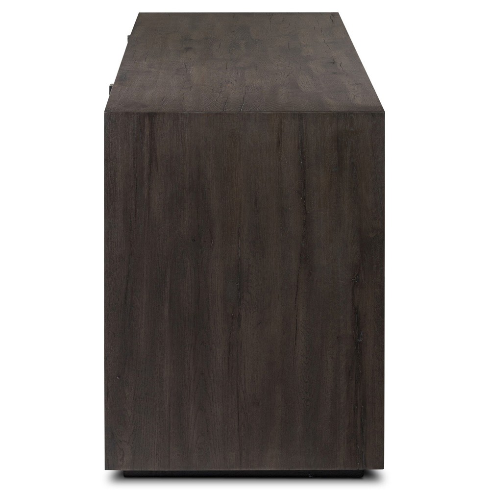 Lana Rustic Lodge Black Oak Wood Sideboard|