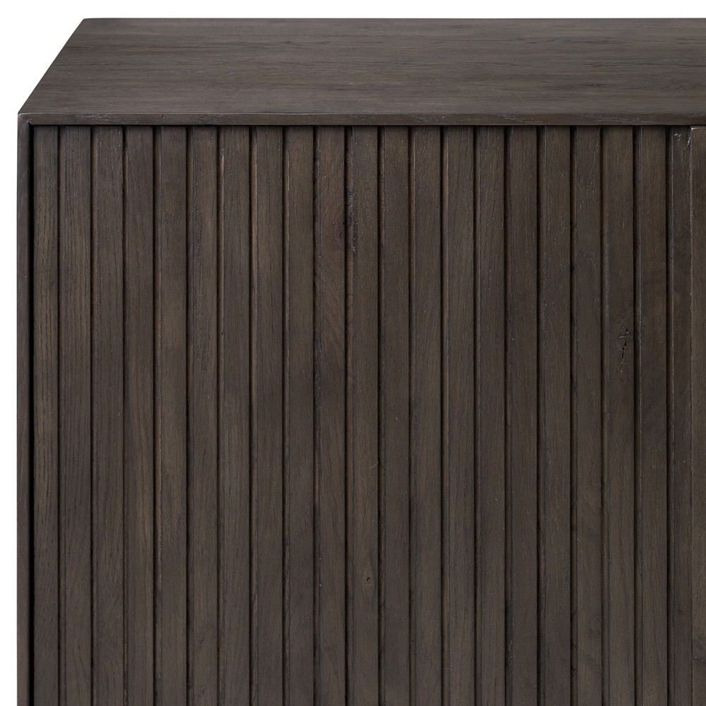 Lana Rustic Lodge Black Oak Wood Sideboard|