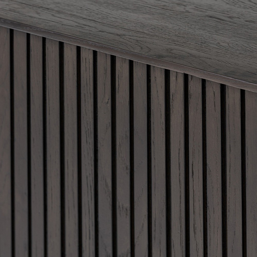 Lana Rustic Lodge Black Oak Wood Sideboard|