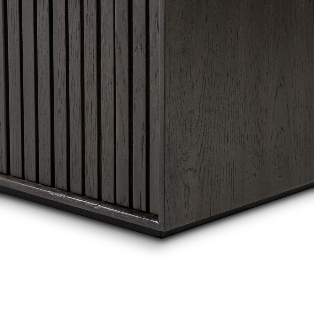 Lana Rustic Lodge Black Oak Wood Sideboard|