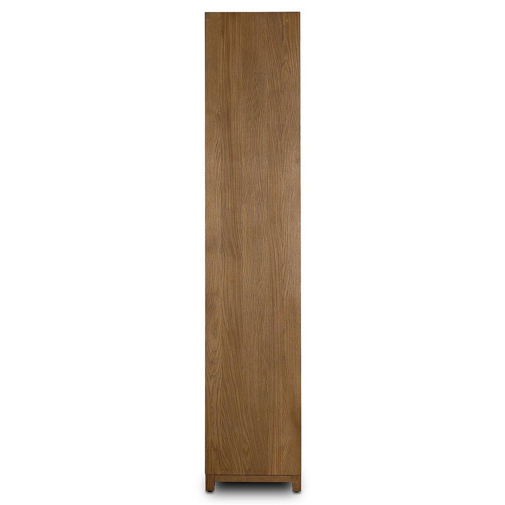 Clarence Rustic Lodge Brown Oak Bookcase|