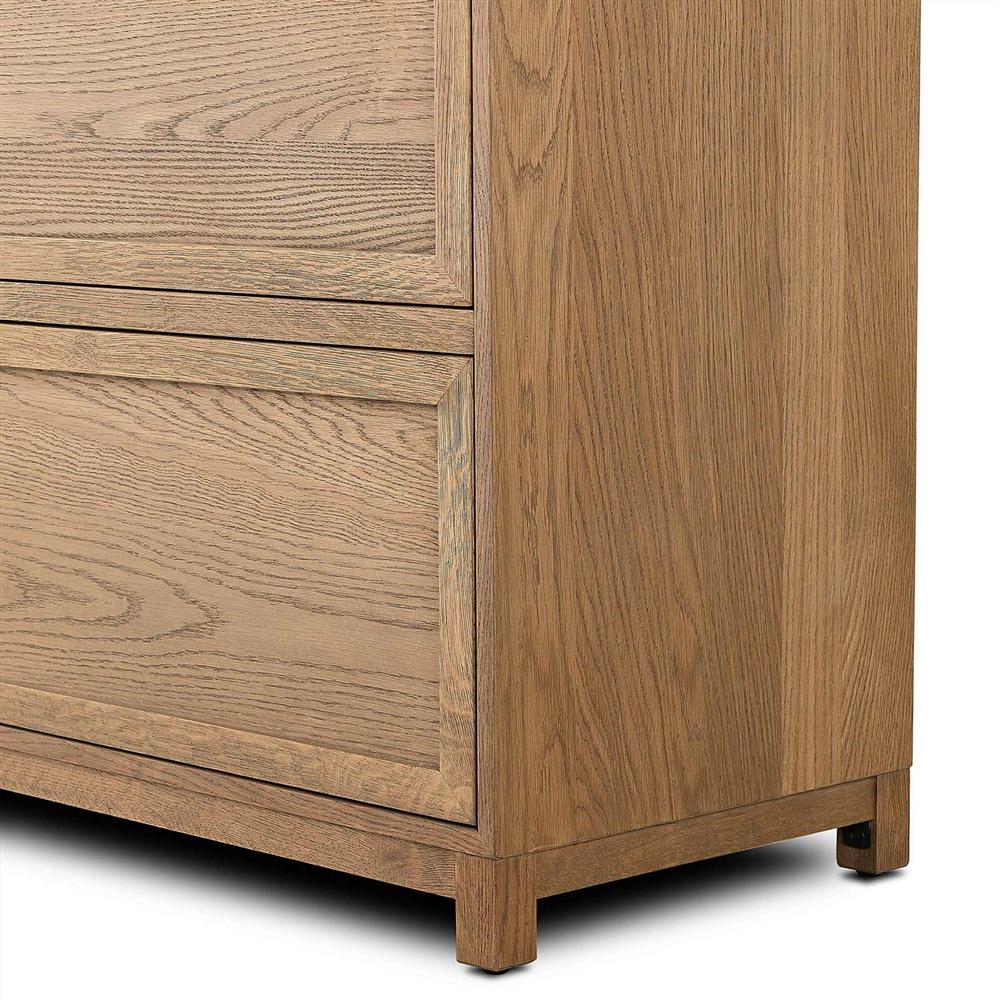 Clarence Rustic Lodge Brown Oak Bookcase|