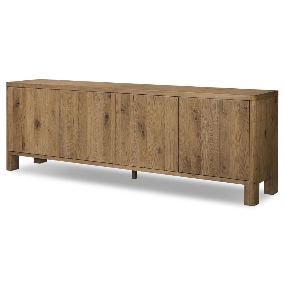 Slade Rustic Lodge Brown Oak Media Cabinet - 94"|