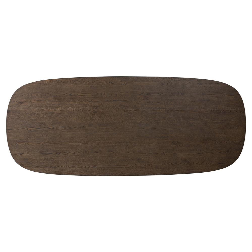 Amaryllis Rustic Lodge Brown Oak Oval Dining Table - 108