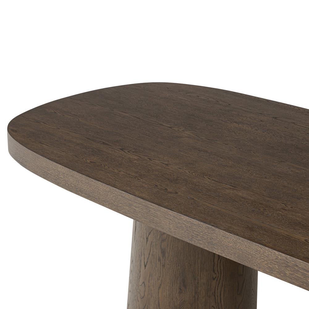 Amaryllis Rustic Lodge Brown Oak Oval Dining Table - 108