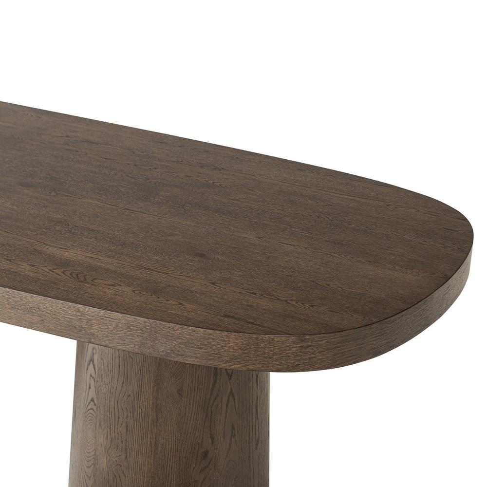 Amaryllis Rustic Lodge Brown Oak Oval Dining Table - 108